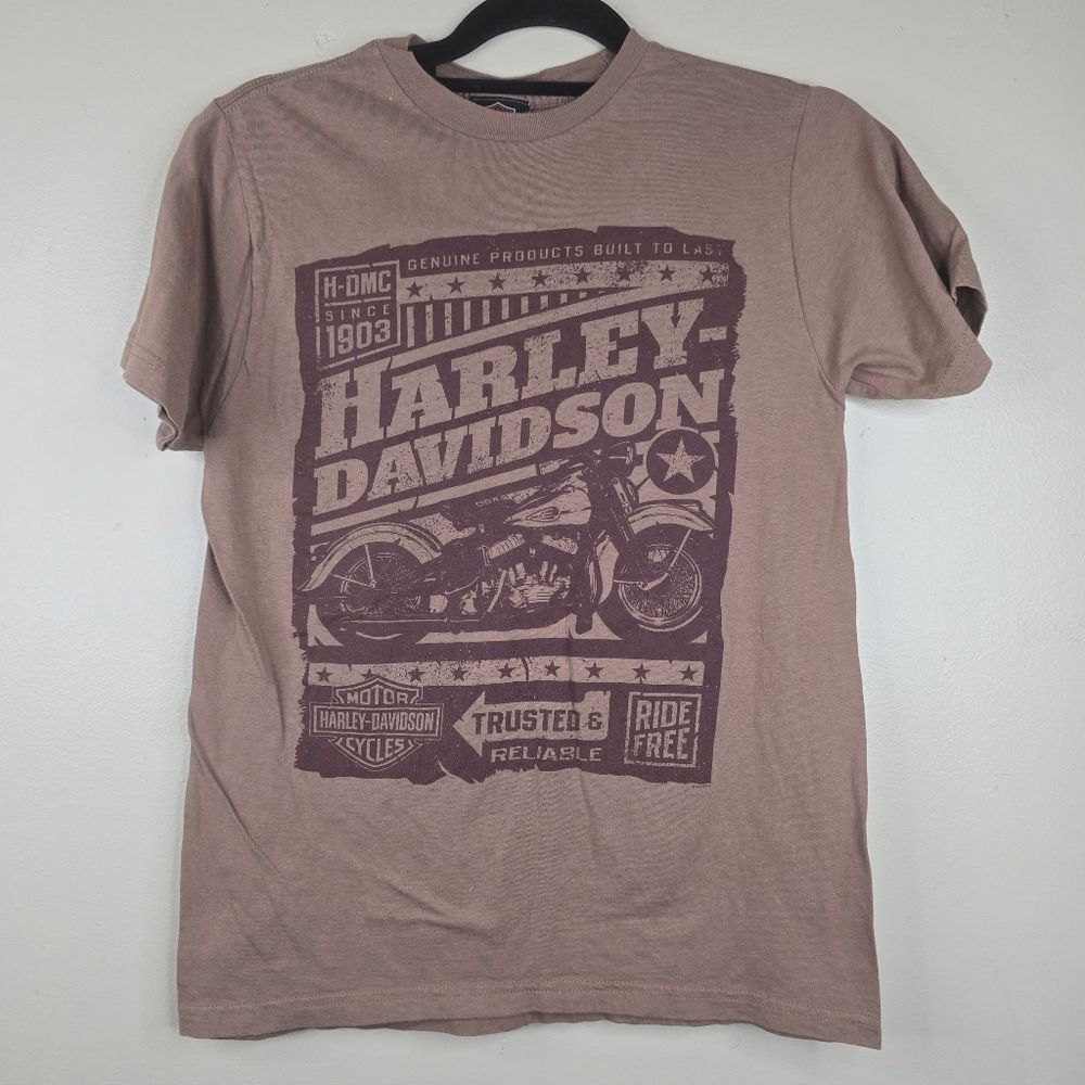 Harley-Davidson Brown Graphic T-Shirt for Men